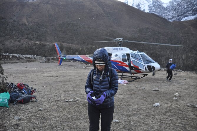 Everest Base Camp Helicopter Tour landing at Hotel Everest View - Syangboche Marg and the Hotel Everest View breakfast landing