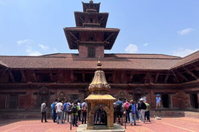 Full Day Ticket Access around Kathmandu Valley - Stop 1: Swayambhunath, the hilltop stupa, and the Monkey Temple view
