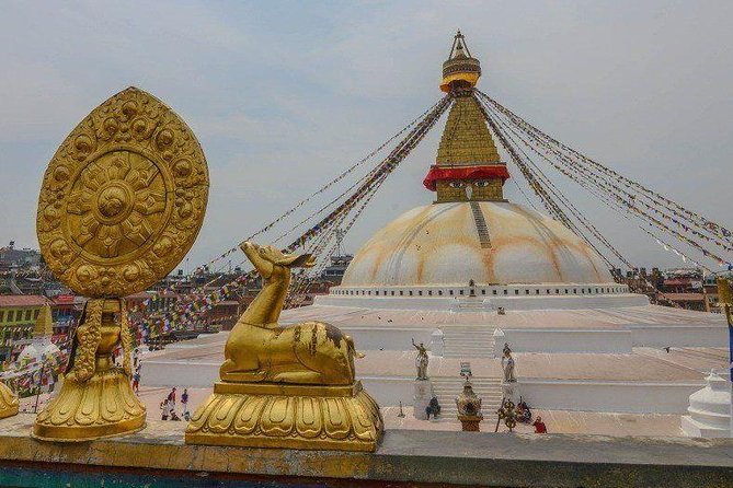 KATHMANDU FULL DAY SIGHTSEEING TOUR (6-hrs) - Boudhanath (Buddha Stupa): a giant mandala you can actually see
