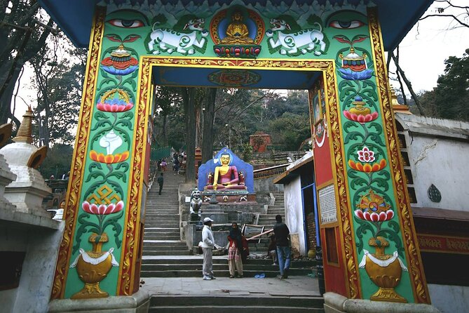 Monkey Temple - Swayambhunath Tour - Private/Small Group - Bhagwan Pau and the walk toward the 365-stair entrance